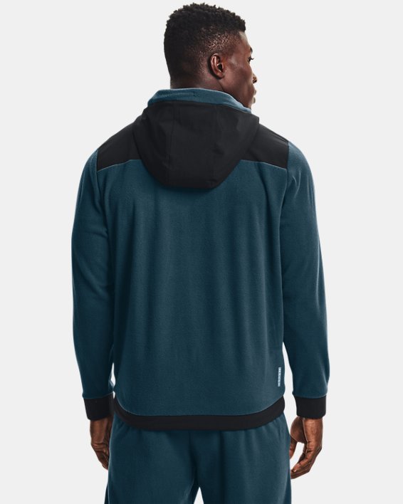 Men's UA RUSH™ Fleece Full-Zip Hoodie, Blue, pdpMainDesktop image number 2